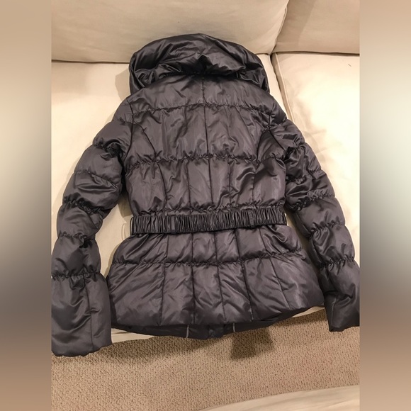 Slate Gray faux fur collar puffer jacket - Picture 5 of 12